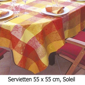Serviette, Mille Couleurs 55 x 55 cm, 4er-Set