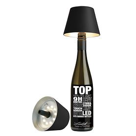 LED-Flaschenaufsteckleuchte Top 2.0akkubetrieben,schwarz
