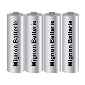 Mignon-Alkaline-Batterien, 4 Stck