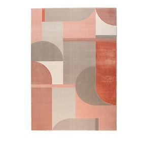 Teppich Design grau/rosa 200x290