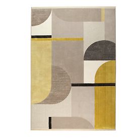 Teppich Design grau/gelb 200x290