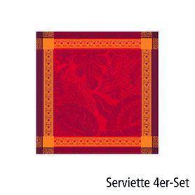 Servietten Isaphire Agate 4er-Set rot 54x54 cm